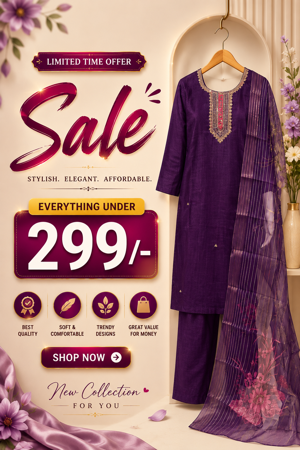 SALE!! FLAT 299/-