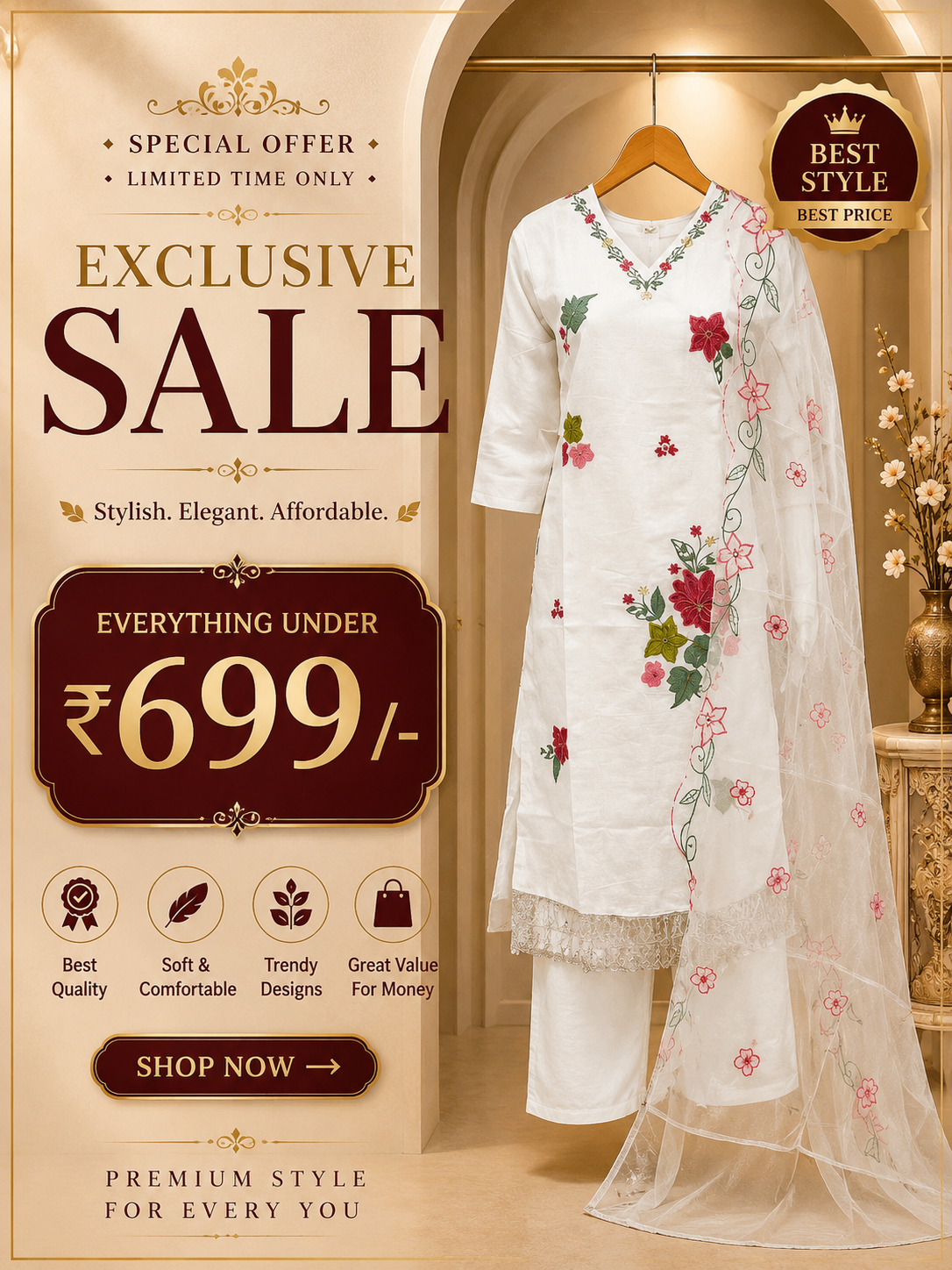 SALE!! FLAT 699/-