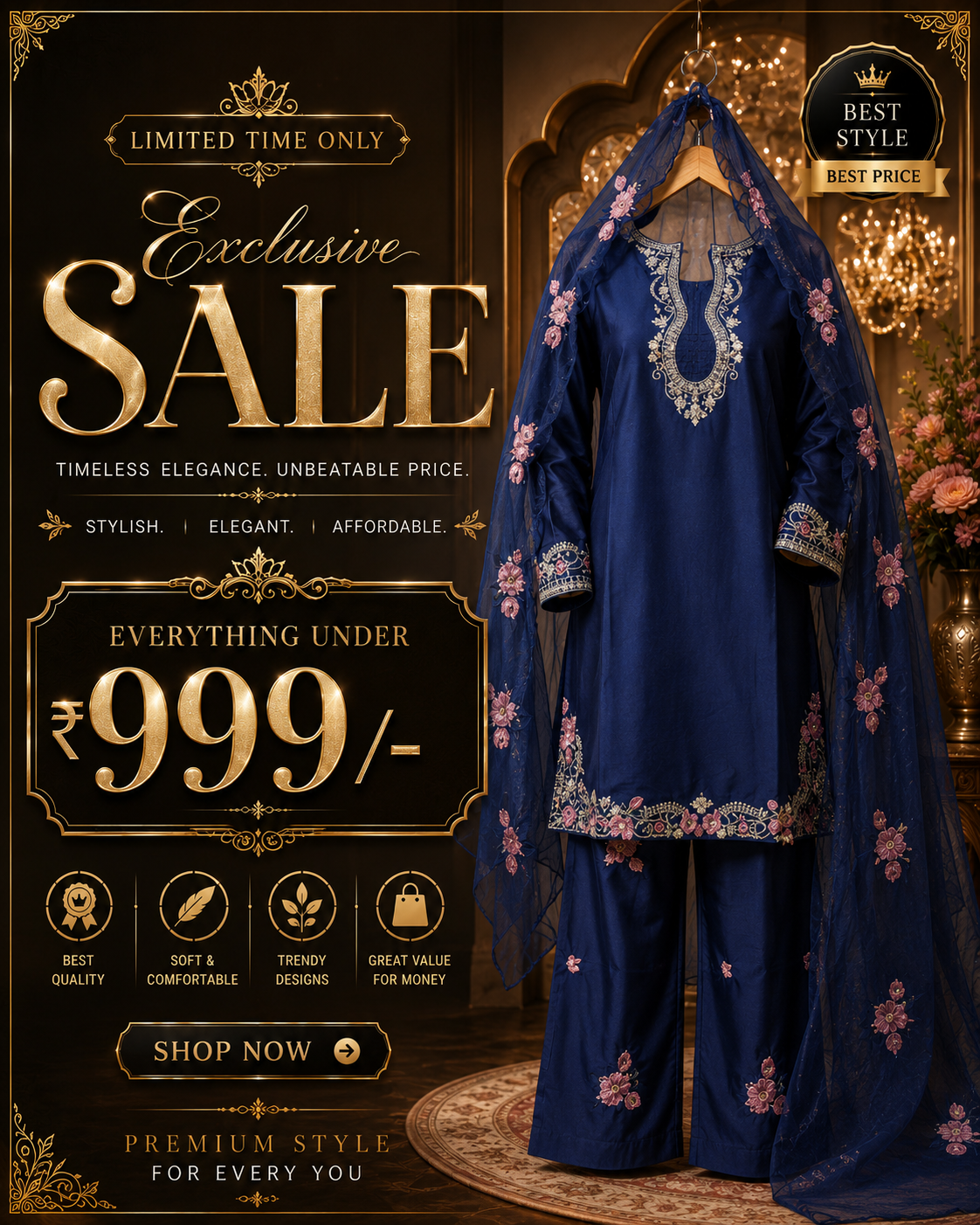 SALE! FLAT 999/-