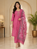 Dusty Rose Pink Vertican Ethnic Suit Set