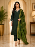 Deep Forest Green Vertican Ethnic Suit Set