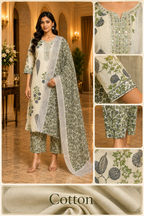 Ivory &amp; Olive Botanical Cotton 3-piece Set