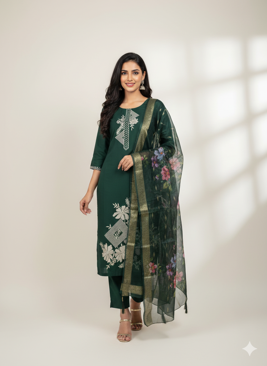 3 Piece Kurti Pant Set