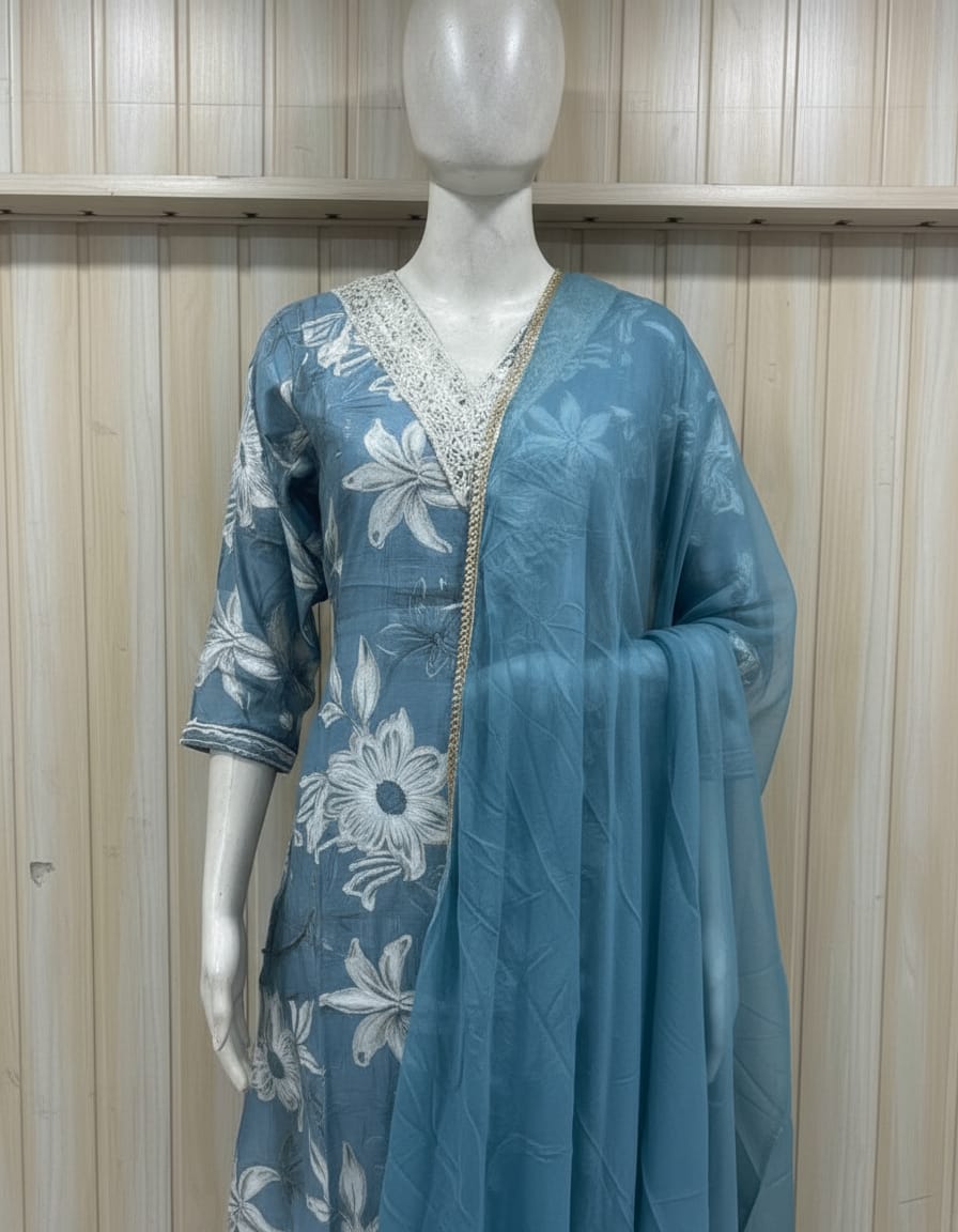 This kurti is elegant and soft-toned—great for a premium photoshoot look. Here’s a high-converting AI prompt tailored specifically for this outfit: