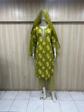 Green Designer Patterned Traditional Kurti Set with Matching Dupatta