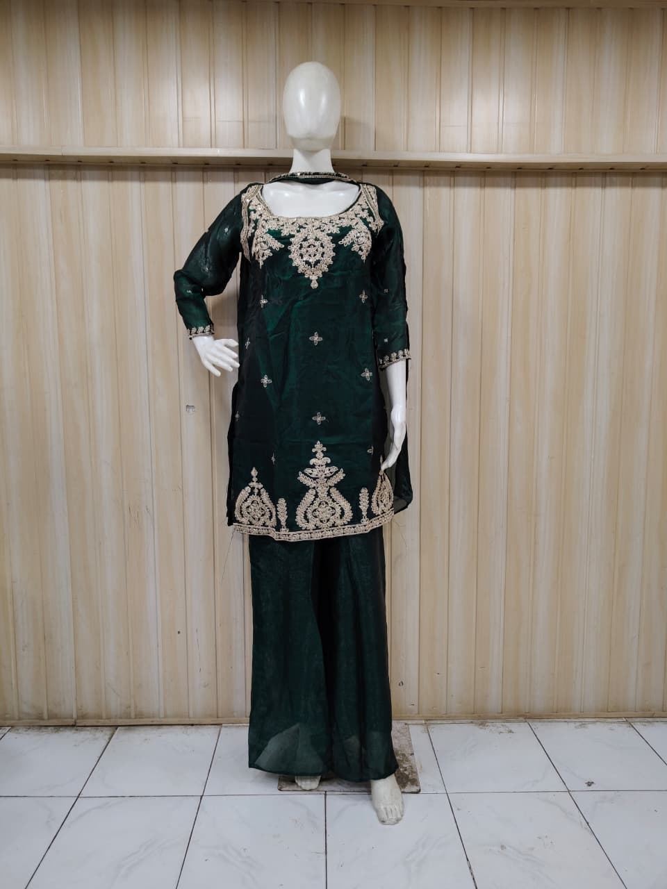Dark Green Embroidered Outfit