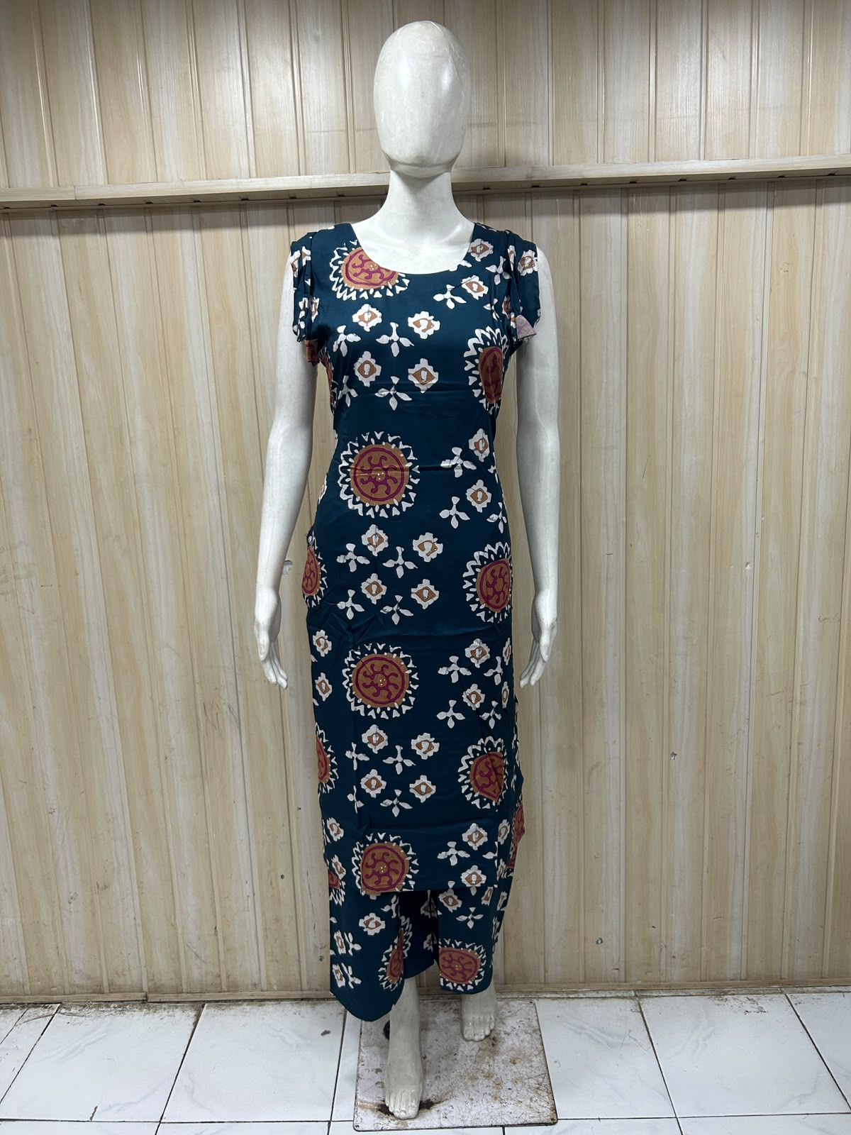 Deep Teal 24 Grade Heavy Rayon Co-ord Set